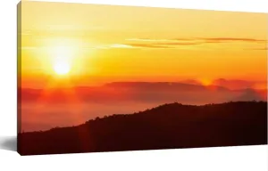 TOOUTEREA 20x40 Frame Large Canvas Painting Wall Art Glowing sunrise shines over mountain range Wall Decor for Living Room Bedroom Kitchen Bathroom Office Artwork Home Decor
