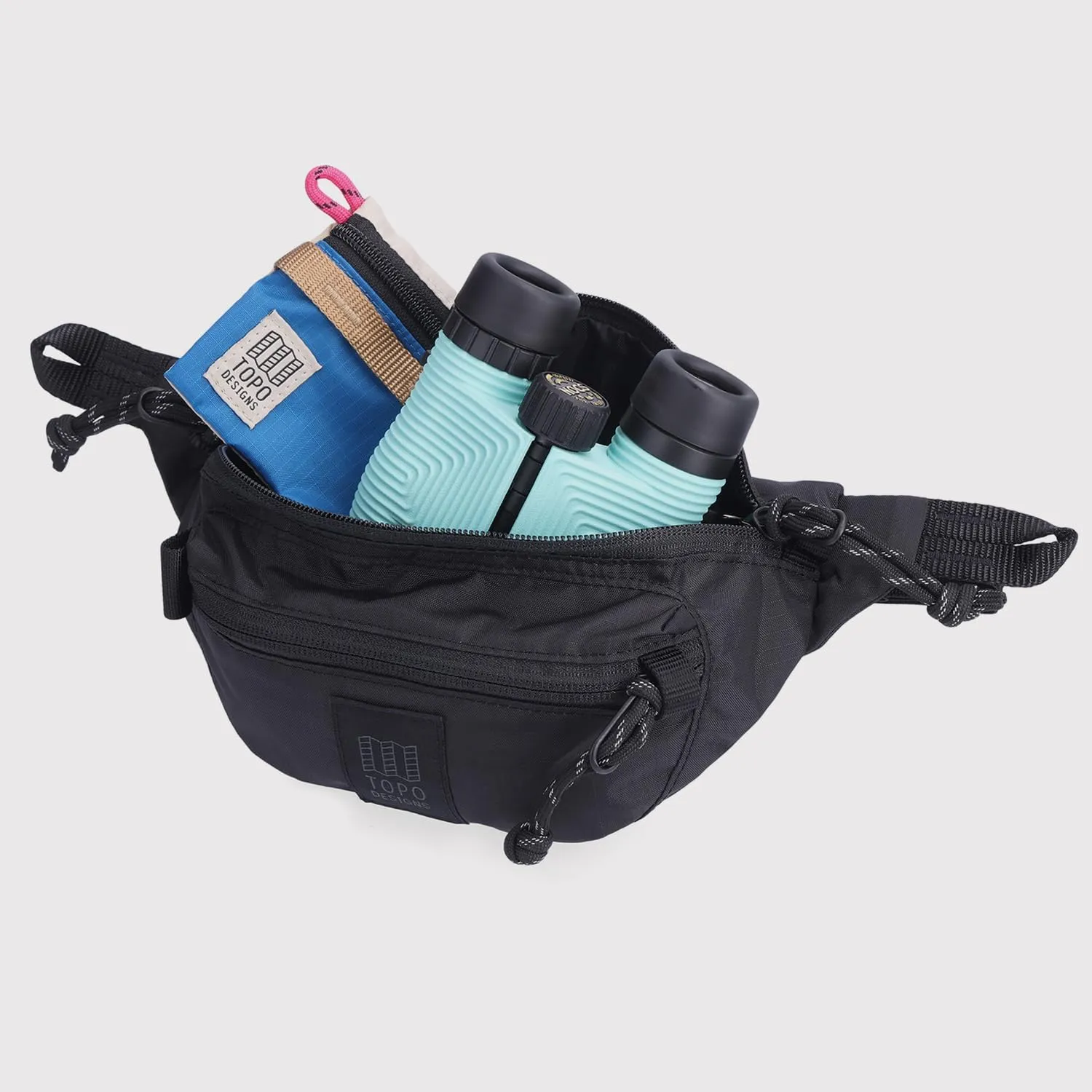 Topo Designs Mountain Waist Pack, Hip Bag, 100% Recycled Nylon Construction, 2L capacity, YKK Zips