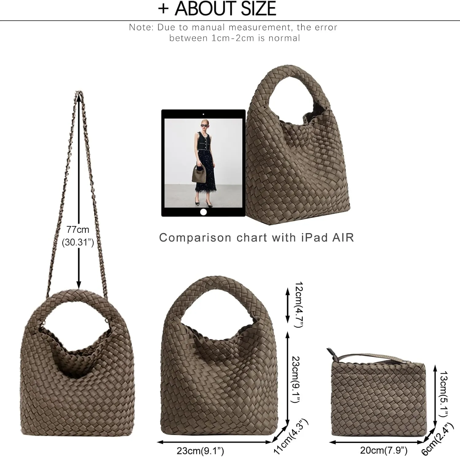 Tote for Women, Ladies Crossbody Handbag, Trendy Shoulder and Bucket Bag, Top-handle Tote Hobo Satchel with Purse