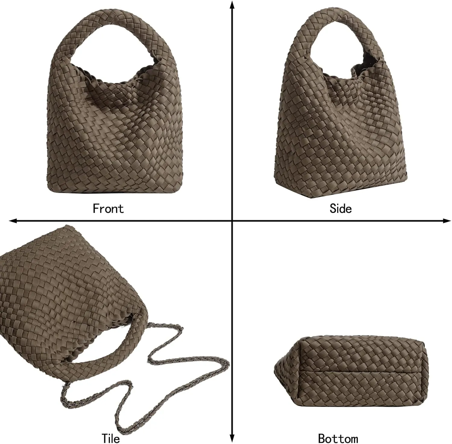 Tote for Women, Ladies Crossbody Handbag, Trendy Shoulder and Bucket Bag, Top-handle Tote Hobo Satchel with Purse