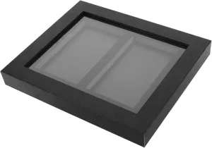 Trading Card Storage Case: 2-Capacity Clear Wood Frame Organizer - Waterproof Collector Box for Game Cards & Sports Memorabilia