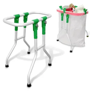 Trash Bag Holder, 13 Gallon Plastic Bag Capacity, Works on Slopes, Foldable, Outdoor Trash Bag Holder Stand, Camping, Picnics, RV Travel, Parties, House & Yard Cleanup, Gardening