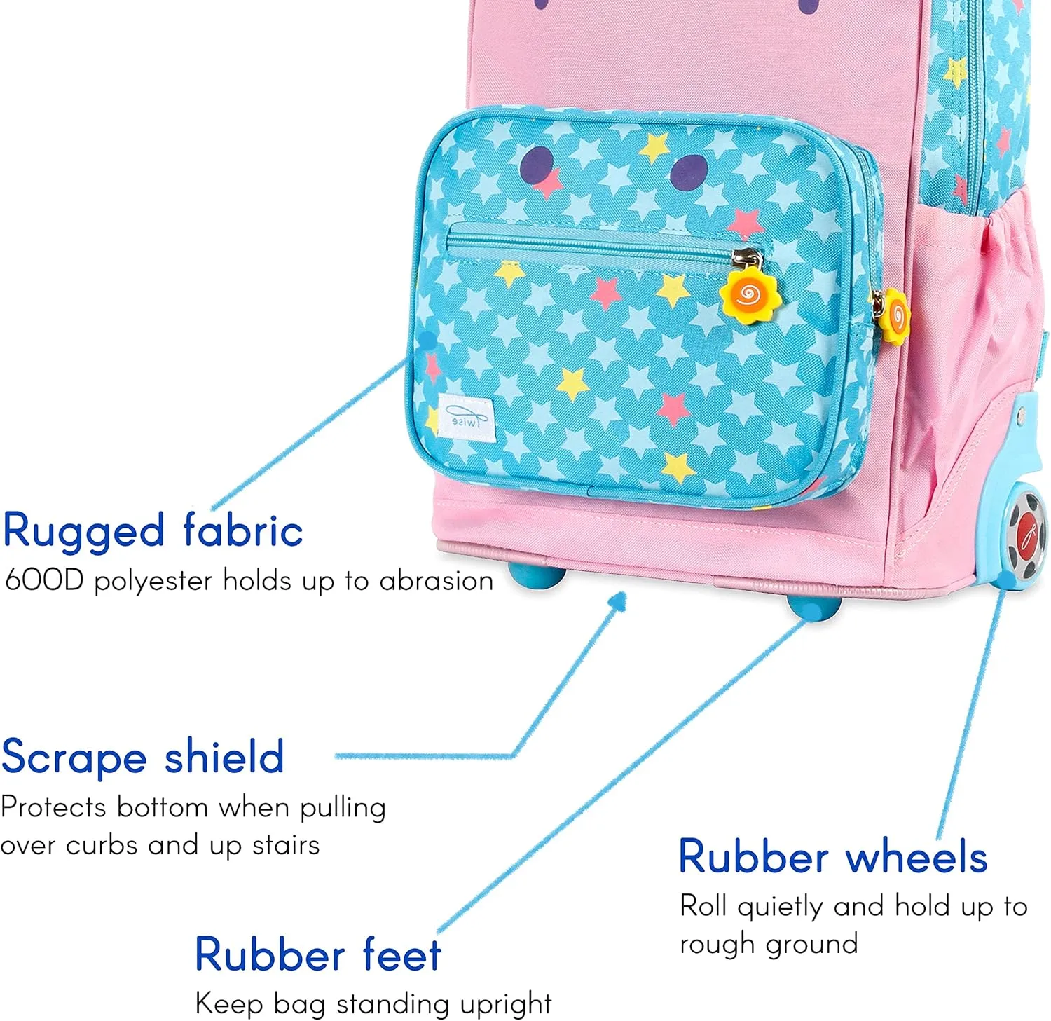 TWISE SIDE-KICK SCHOOL, TRAVEL ROLLING BACKPACK FOR KIDS AND TODDLERS