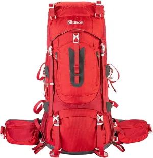 Ubon 60L Internal Frame Hiking Backpack Waterproof Camping Backpack with Rain Cover