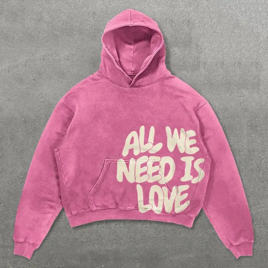 Unisex Y2K Colorful Sweatshirt Hip Hop Letter Print Oversize Hoodie Casual Baggy Harajuku Gothic Pullover Hoodie