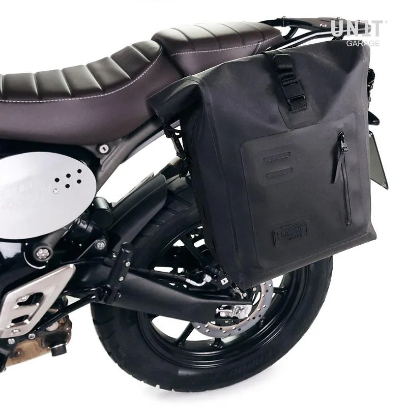UNIT GARAGE KHALI SIDE PANNIER IN TPU   LEFT SUBFRAME TRIUMPH SCRAMBLER 400 X AND SPEED 400