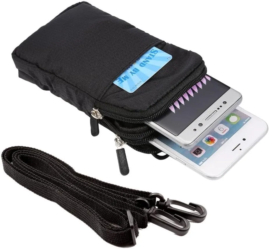 Universal Crossbody Cell Phone Purse Waist Pack Bag for Outdoor Sports Moblie Phone Carrying Cases Shoulder Belt Bag Pouch for iPhone 7 6/6S Plus Samsung Galaxy Phones Under 6.0'' from WaitingU