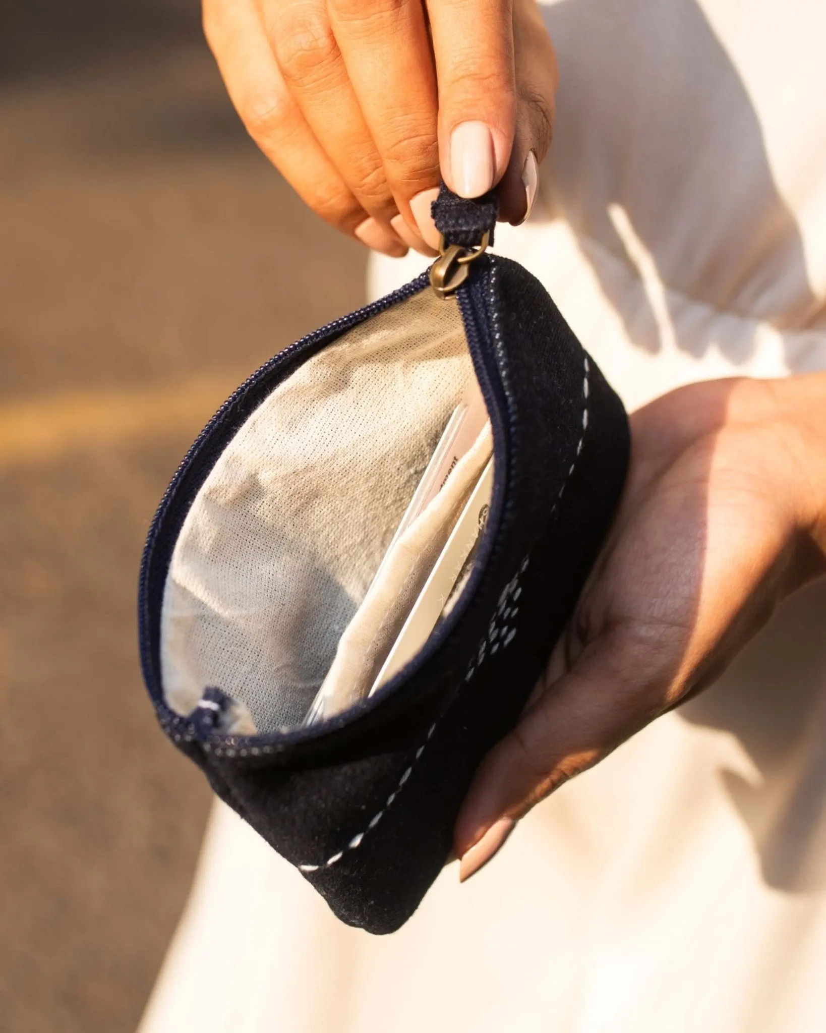 Upcycled Kantha Hand Embroidered Coin Pouch