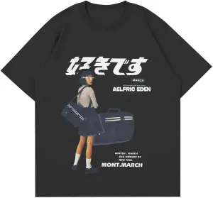 Vamtac Graphic Tees Mens Graphic T-Shirts Japanese Y2k Shirt Vintage Tee Harajuku Tops