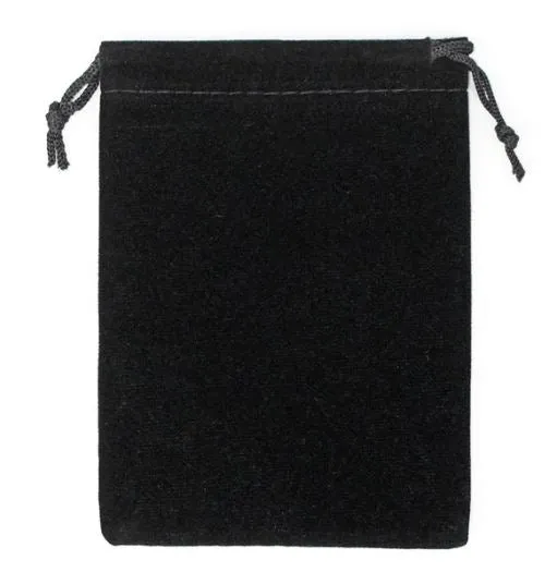 Velvet Drawstring Pouches/Organza /Gift / Party /Goodie Bag Present/Event/Wedding (Black)