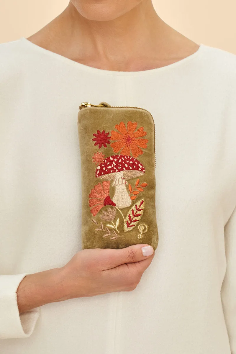 Velvet Embroidered Glasses Pouch