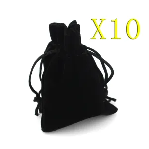 Velvet Jewellery Drawstring Gift Bag Pouches, 10pcs, 9x12cm