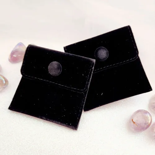 Velvet Pouch w. Snap Button (6.9x7cm)