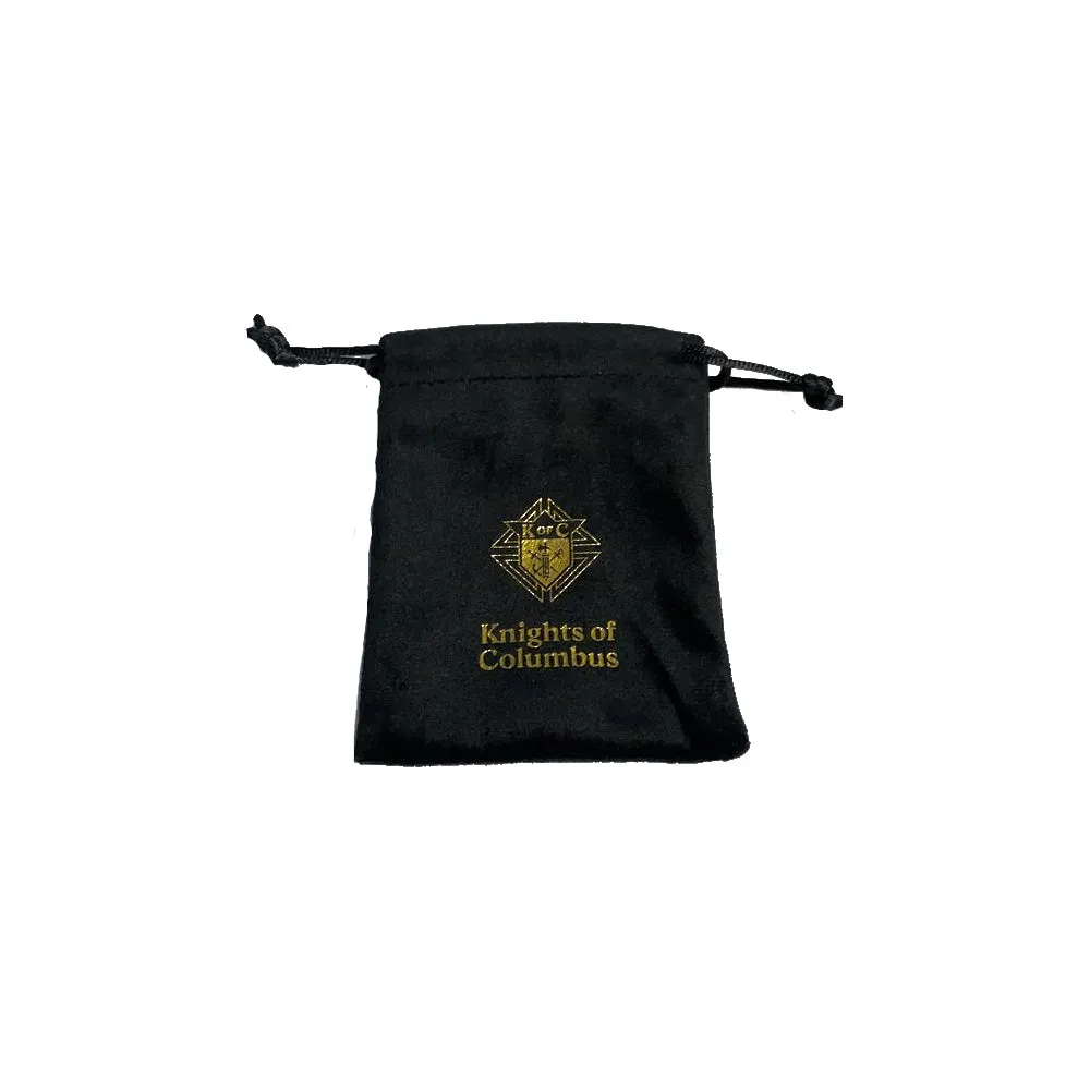Velvet Rosary Pouch - Black - Set of 10