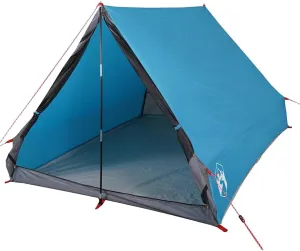vidaXL Camping Tent A-Frame 2-Person Blue Waterproof