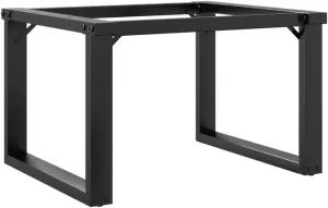 vidaXL Cast Iron Coffee Table Legs O-Frame 60x40x38 cm - Black, Industrial Design Table Legs for Living Room, Lounge, Office