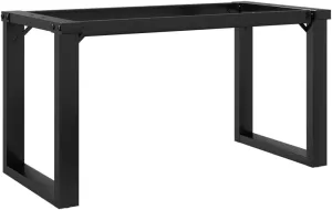 vidaXL Coffee Table Legs O-Frame 70x30x43 cm - Cast Iron, Black, Sturdy O-Frame Design Table Base for DIY Living Room Furniture/Lounge Metal Coffee Table Construction