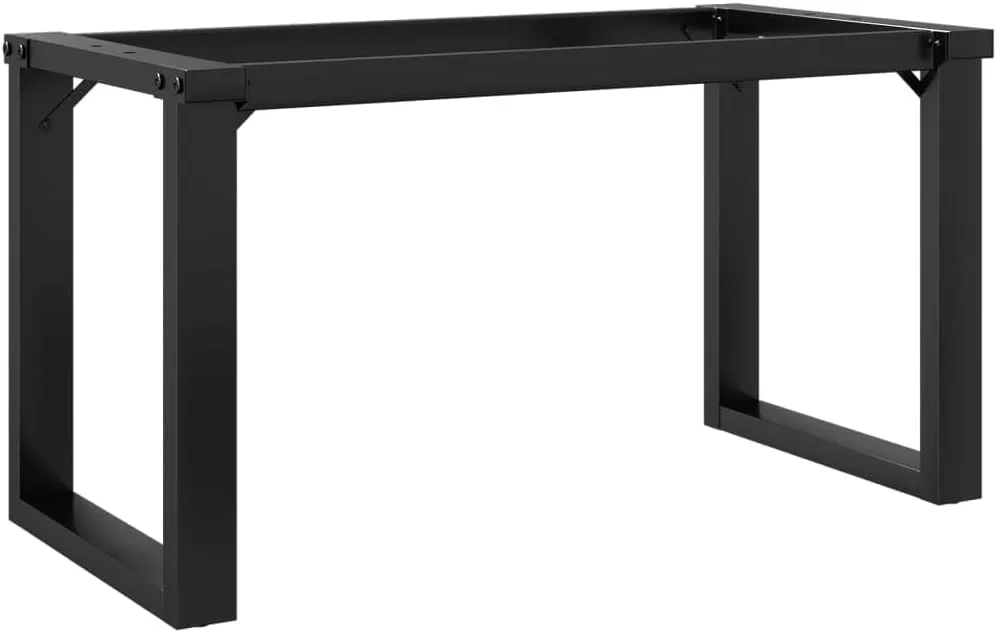 vidaXL Coffee Table Legs O-Frame 70x30x43 cm - Cast Iron, Black, Sturdy O-Frame Design Table Base for DIY Living Room Furniture/Lounge Metal Coffee Table Construction