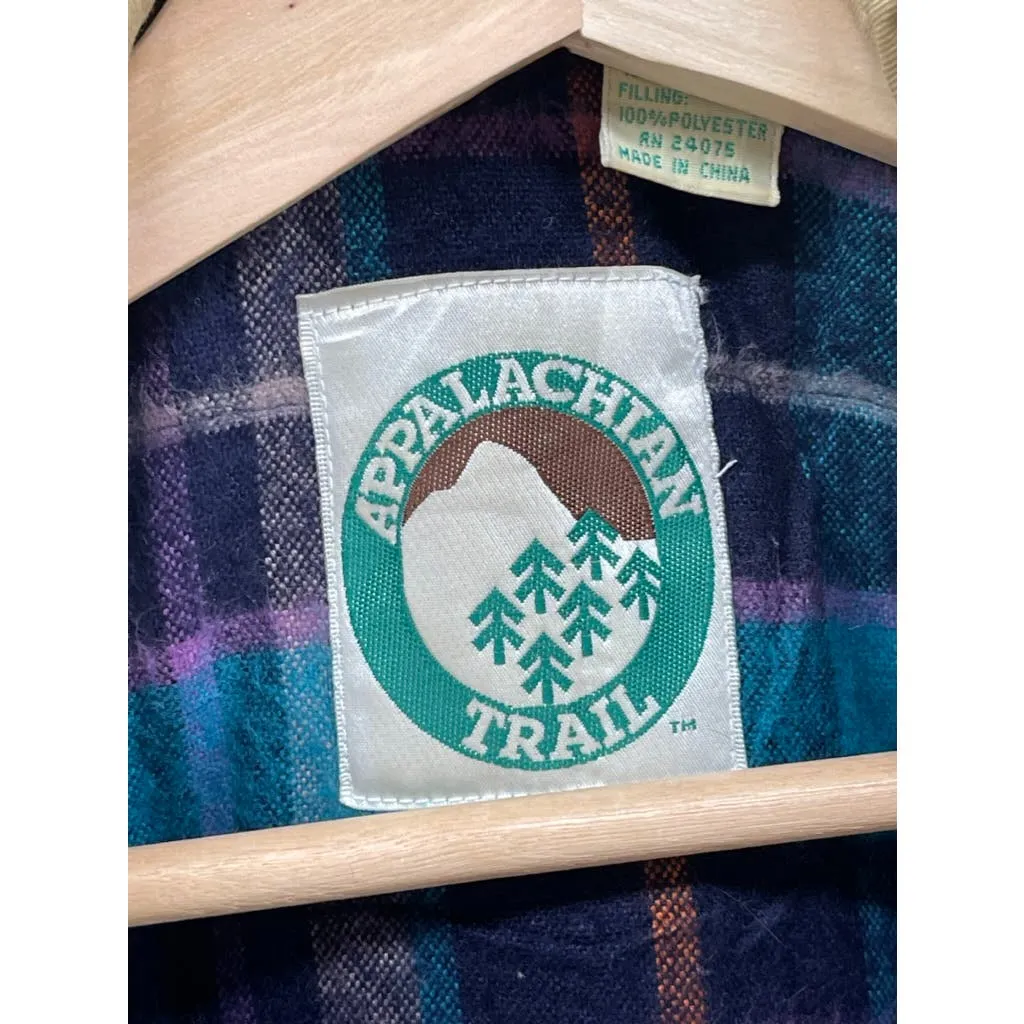 Vintage 1990's Appalachian Trail Flannel Insulated Outdoor Puffer Vest