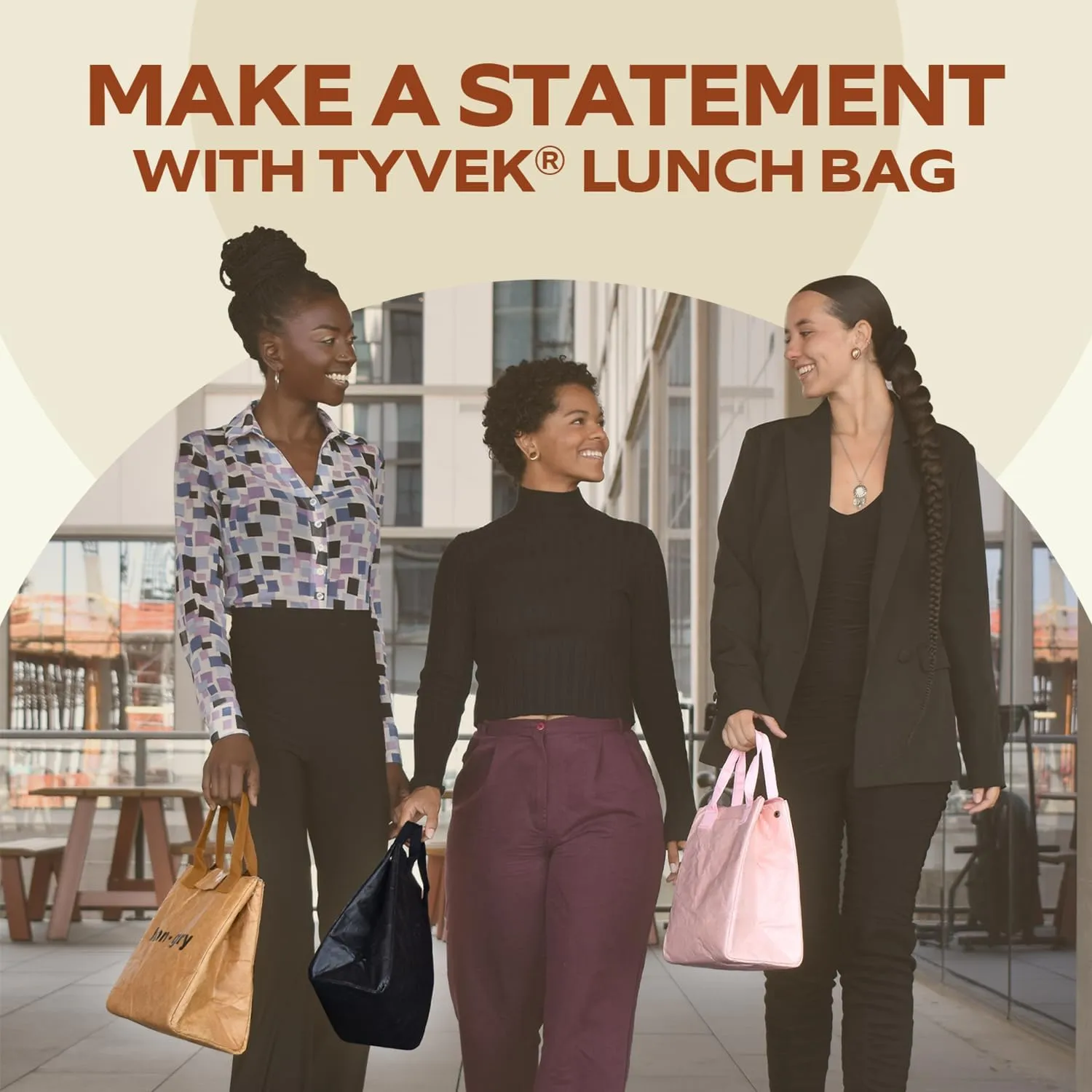 VonNova Insulated Lunch Box for Women, 7L Capacity, Leakproof Lunch Tote Bag, Durable Lunchbox made from Tyvek Material, Adult Cooler Bag for Work, Picnic, Travel and more (Silver)