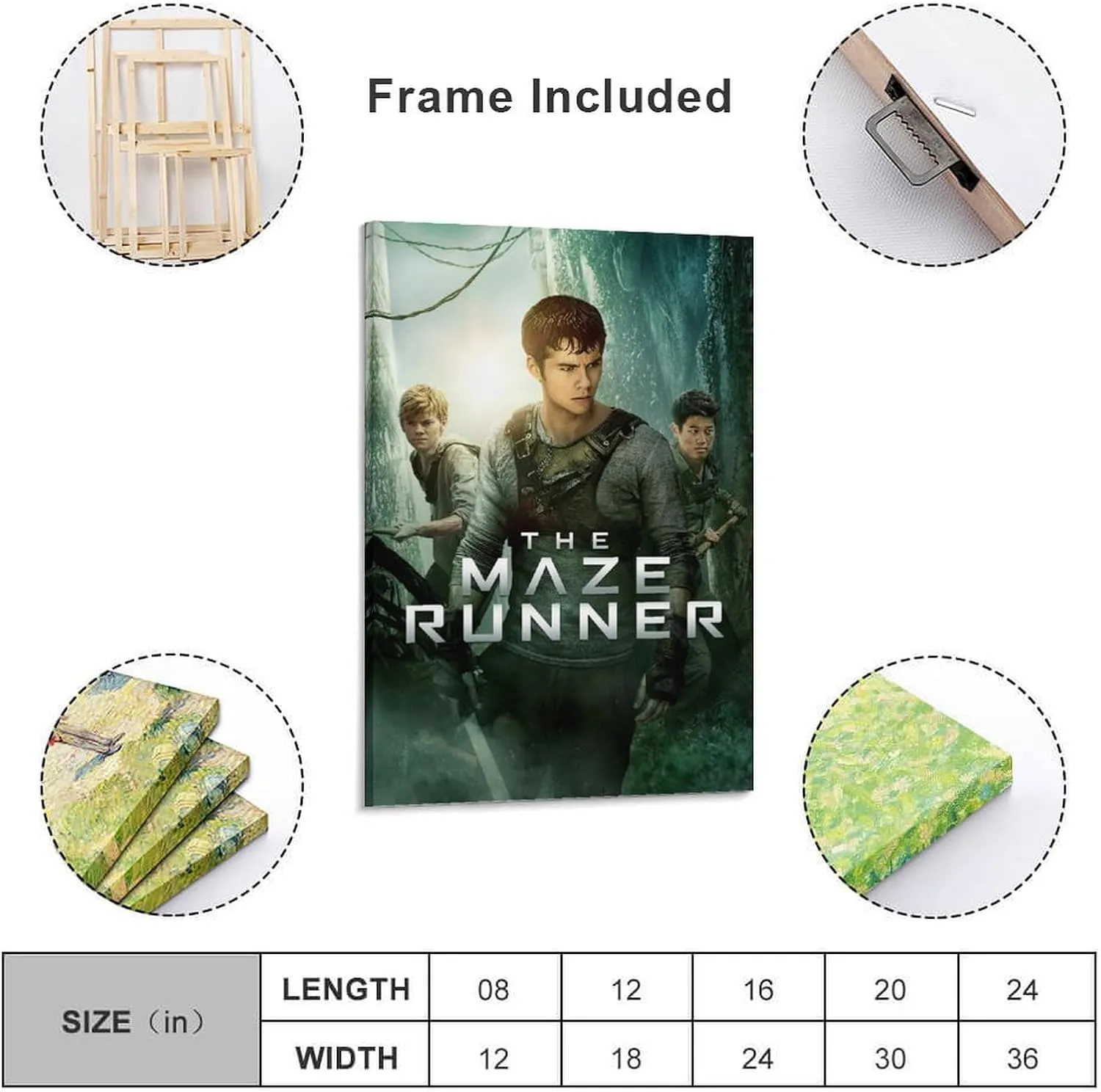 Wall Posters The Maze Runner Movie Posters Poster Decorative Painting Canvas Wall Art Living Room Posters Bedroom Painting 12x18inch(30x45cm)