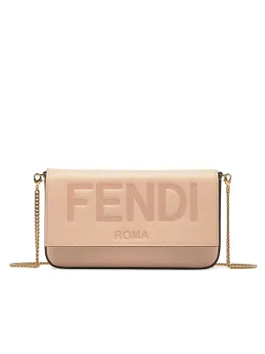 Wallet on Chain with Pouches in Pink