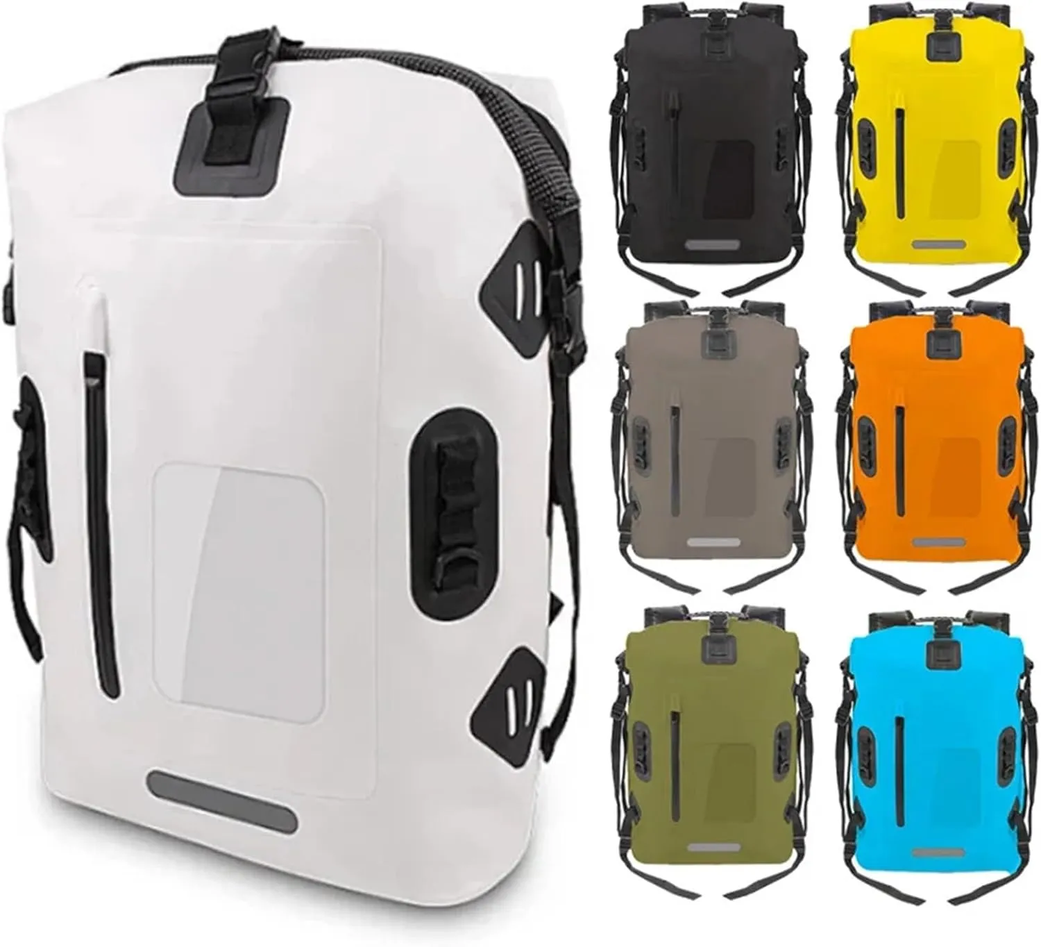 Waterproof Dry Bag 30L Waterproof Drift Bag Swimming Backpack Large River Trekking Shoulder Diving Wet Dry Rafting Canoeing Kayak PVC Camping Bag for Swimming,Boating(Coffee)