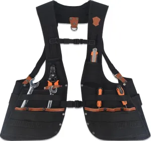 WELKINLAND Top-G Leather Tool Vest for Men - Electrician, Construction & Carpenters with Multiple Pockets