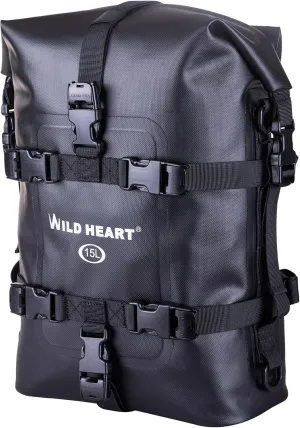 WILD HEART Waterproof Crash Bar Bags 6L/8L/15L Motorcycle Bag used as Motorcycle Luggage Sissy Bar Back Seat Saddle Rack Rear Fender Pouch Dirt Bike Gear Side Tool Bag Pack for moto ATV