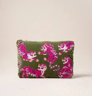 Wild Tiger Everyday Pouch - Fern Green