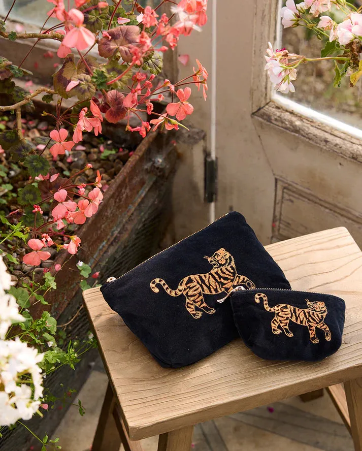 Wild Tiger Mini Pouch - Charcoal