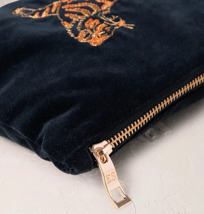 Wild Tiger Mini Pouch - Charcoal