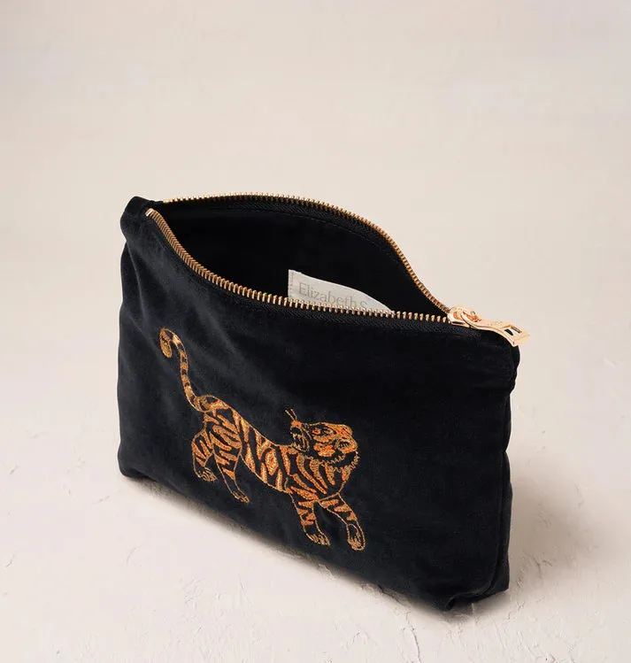 Wild Tiger Mini Pouch - Charcoal