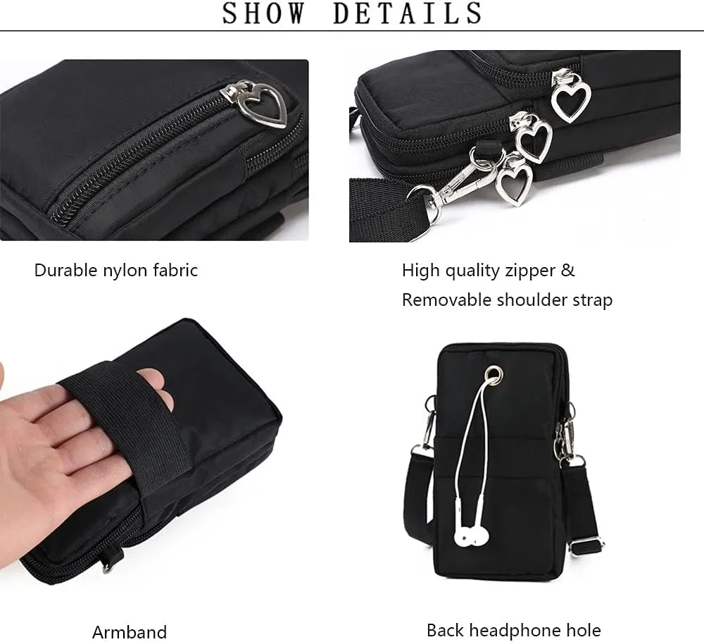 Women Crossbody Cell Phone Purse Case Armband Bag for iPhone 12 13 Mini 14 15 Plus 11 Pro Max Google Pixel 6a 7a 8a 6 7 8 Pro
