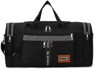 Women Men Nylon Travel Duffela Bag Carry On Luggage Bag Men Tote Large Capacity Weekender Gym Sport Holdall Overnight Bag Pouches(Black C)