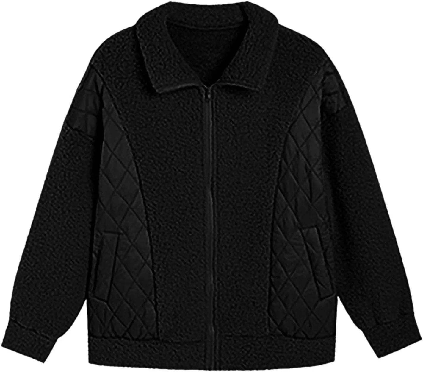 Women's Autumn And Winter New Fashionable Long Sleeved Cardigan Zipper Splicing Women's Coat Fashion Style Women