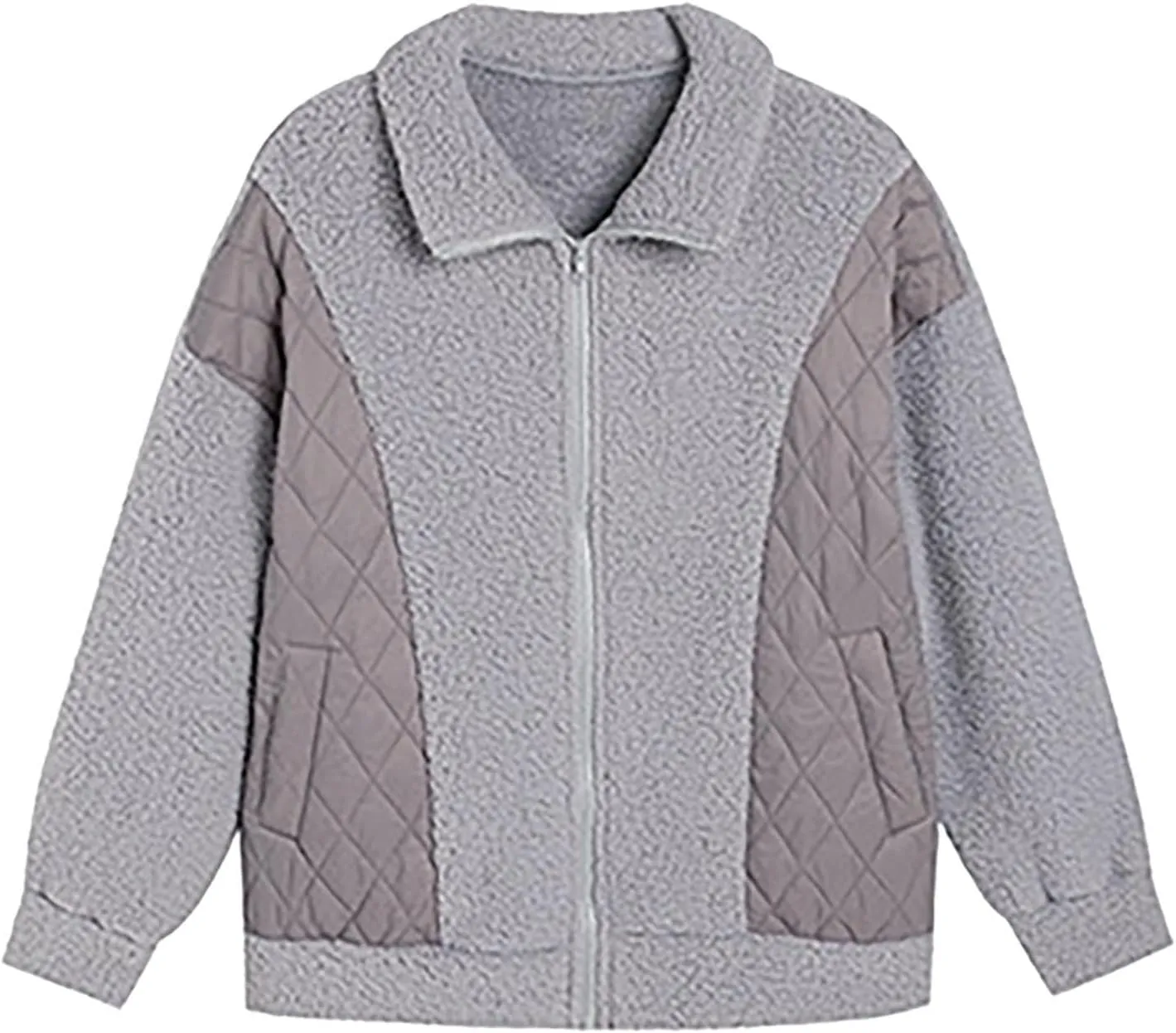 Women's Autumn And Winter New Fashionable Long Sleeved Cardigan Zipper Splicing Women's Coat Fashion Style Women