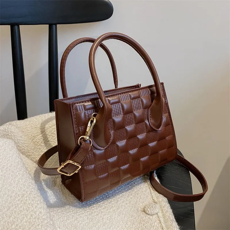Women’s Crossbody Bag - Retro Square Checkered