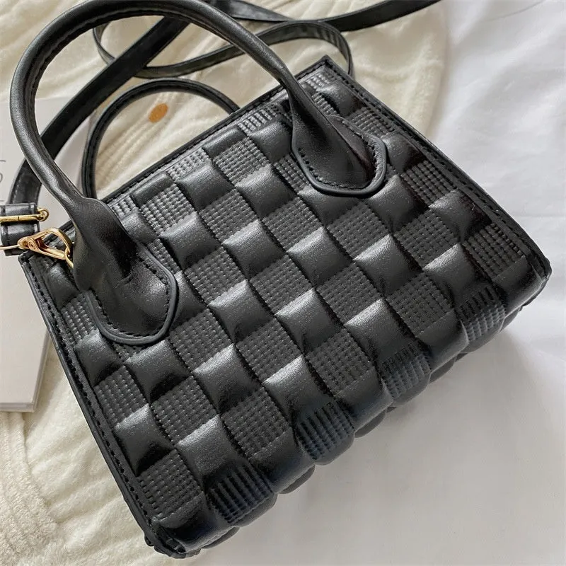 Women’s Crossbody Bag - Retro Square Checkered