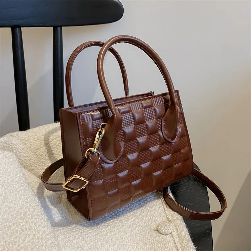 Women’s Crossbody Bag - Retro Square Checkered