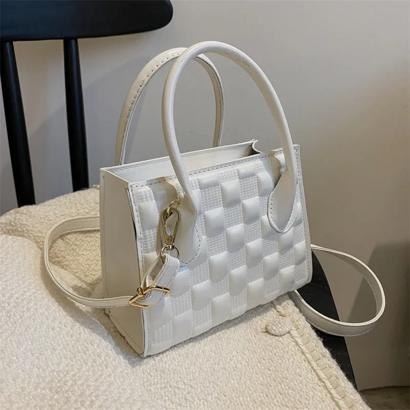 Women’s Crossbody Bag - Retro Square Checkered
