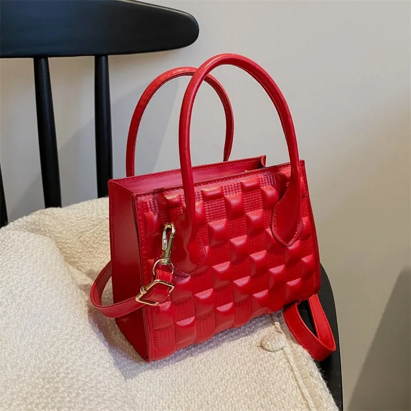 Women’s Crossbody Bag - Retro Square Checkered