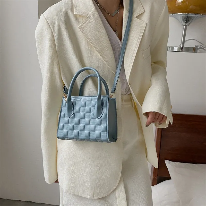 Women’s Crossbody Bag - Retro Square Checkered
