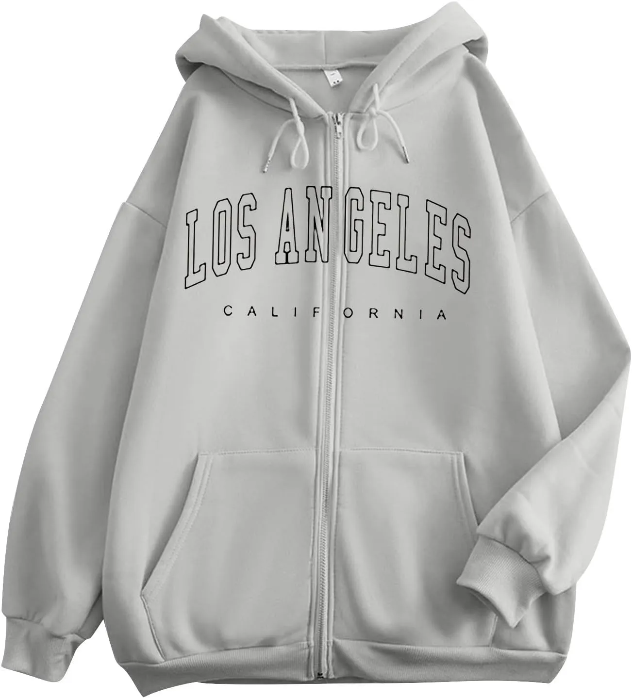 Womens Hoodies Oversized Sweatshirts Pullover Fleece Los Angeles Print Long Sleeve with Pockets Fall Y2K Clothes