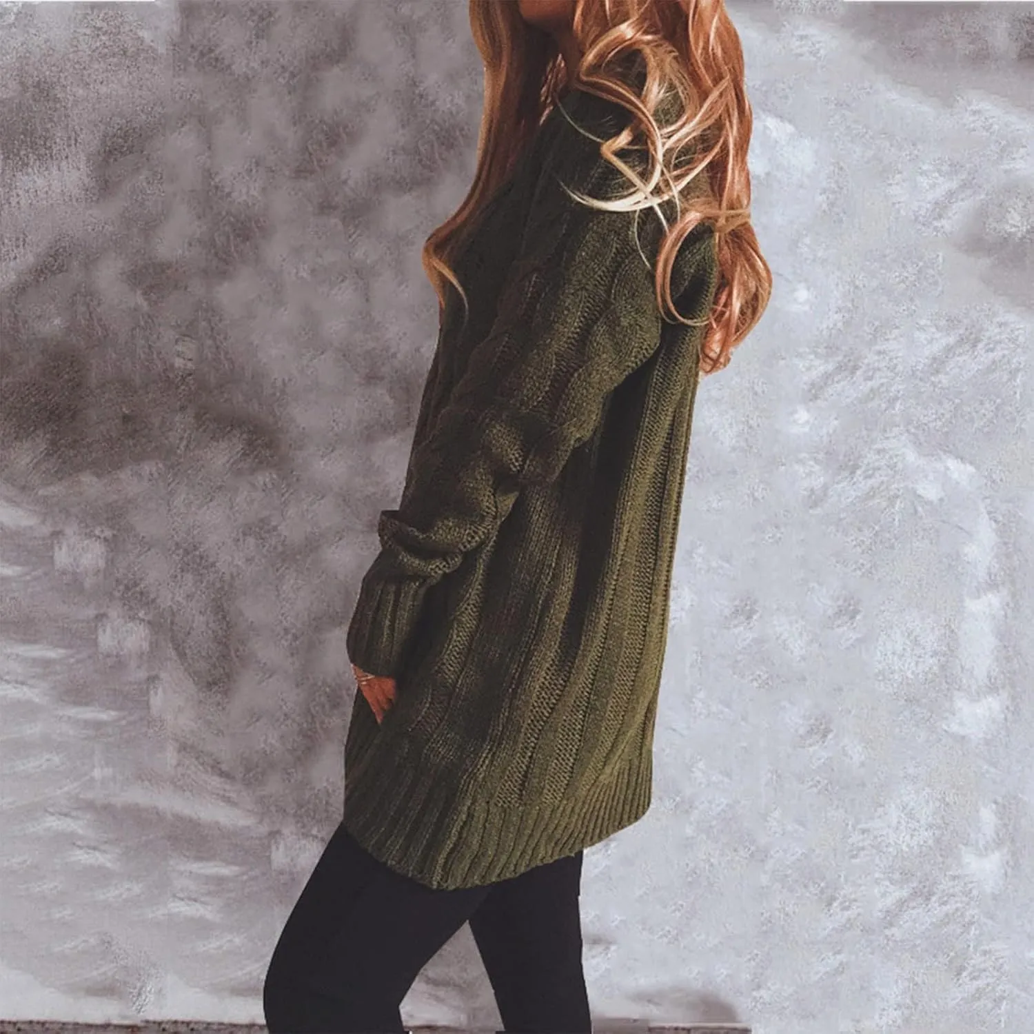 Women's Lightweight Cardigan Sweaters Casual Long Sleeve Open Front Drop Shoulder Oversized Fall Trendy Knitwear