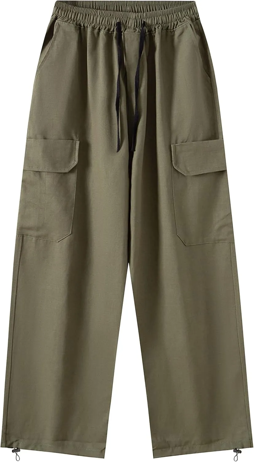 Women's Pants Gothic Y2k Cargo Baggy Wide Leg Vintage Casual Harajuku Trousers for Girls Streetwear