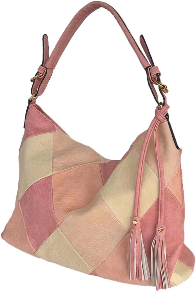 Women's PU Leather Tote Bag Retro Large Shoulder Crossbody Bag Checkered Handbag Top Handle Purse Satchel
