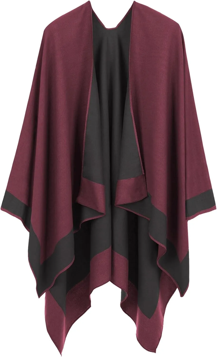 Women's Shawl Wraps Open Front Poncho Cape Oversized Sweaters Casual Cardigan Shawls for Fall Winter