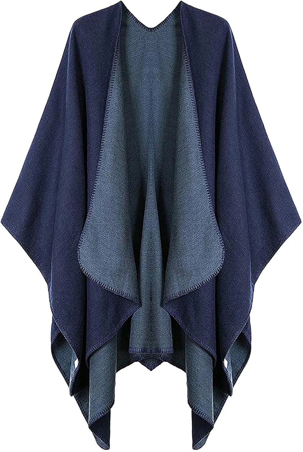 Women's Shawl Wraps Open Front Travel Poncho Cape Warm Oversized Plaid Sweaters Casual Cardigan Shawls