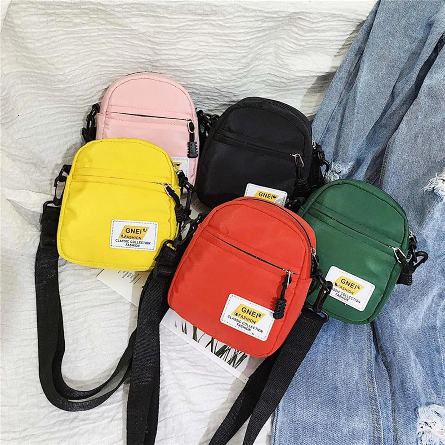 Women's Waterproof Leather Crossbody Purses Cross Body Shoulder Bags with Keyholder Summer Beach Bag(One Size)
